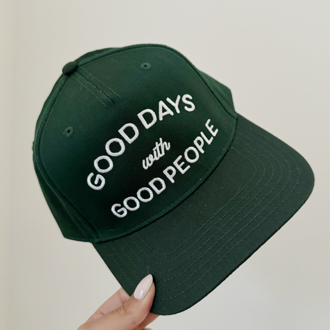 Baseball Cap  Forest Green – Good Days with Good People